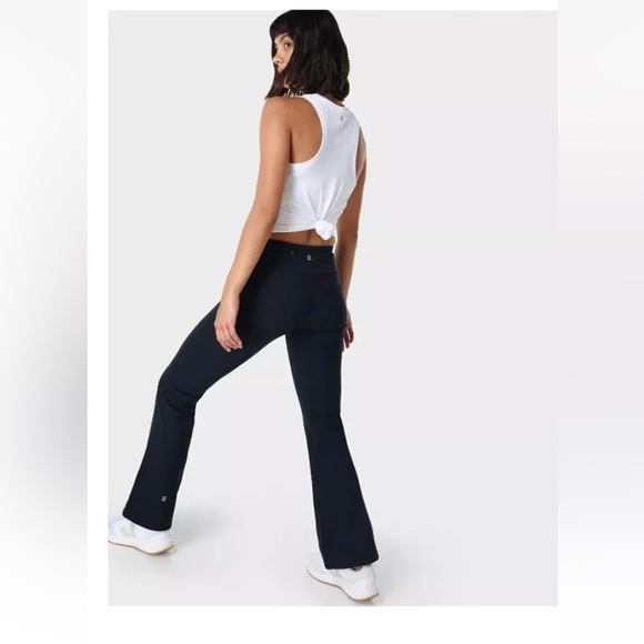 Sweaty Betty Kick Flare Power Workout Trousers Bootleg Navy Size XS - Picture 1 of 16